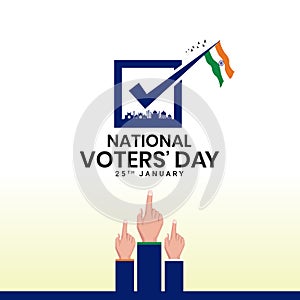 Creative digital and printed design for India\'s National Voters Day.