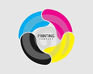 creative digital Printing press logo