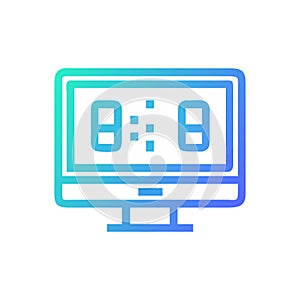 Creative Digital Screen Clock Design Icon