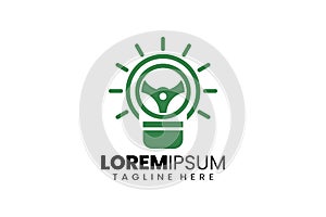 Creative driver bulb lamp logo template designs