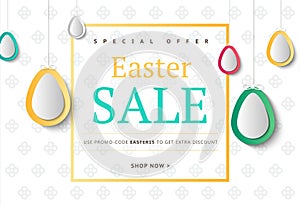 Creative Easter abstract social media web banners for cell phone