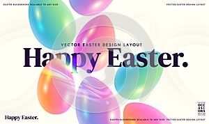 Creative Easter Eggs Abstract Background Layout