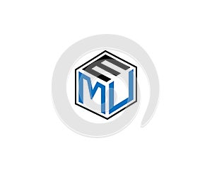 Creative Editable MEU And MUE Letter Initial Logo Design photo