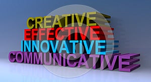 Creative effective innovative communicative