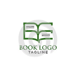 Creative and elegant of LETTER BE BOOK logo concept