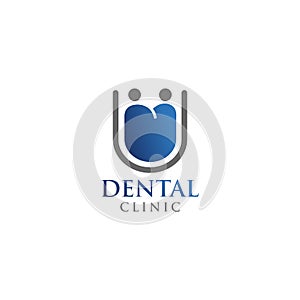 Creative and elegant of LETTER U TOOTH CLINIC logo concept