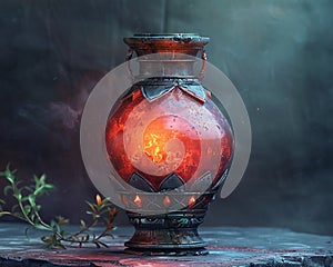 Creative element showcasing a magical artifact