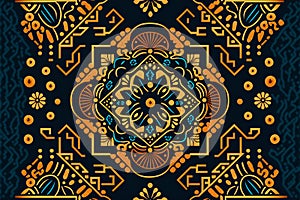 Creative ethnic style vector seamless pattern unique, abstract, textures