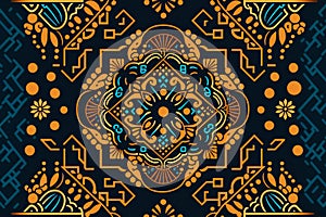 Creative ethnic style vector seamless pattern unique, abstract, textures
