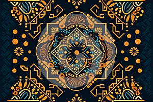 Creative ethnic style vector seamless pattern unique, abstract, textures