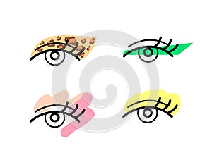 Creative eye makeup icons photo
