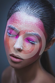 Creative face paint portrait