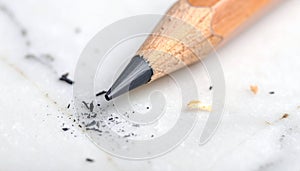 Creative Failure - A Broken Pencil Tip Close-up
