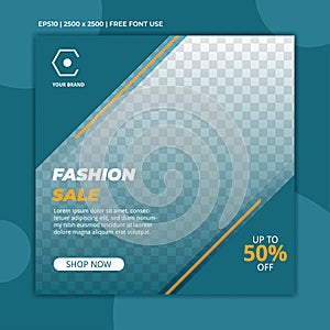 Creative Fashion sale social media post template design banner. good for online business promotion vector