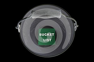 Creative fear bucket list concept