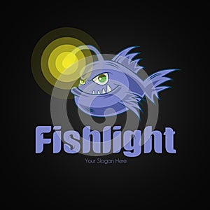 Free Vector Fishlight Logo Design
