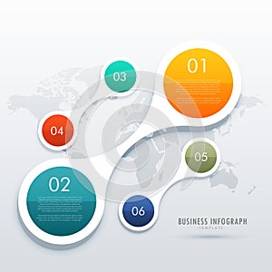 creative five steps infographics in circular style connecting wi