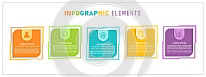 Creative flat infographic element design template with step by step for business concept presentation vector png