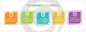 Creative flat infographic element design template with step by step for business concept presentation vector png
