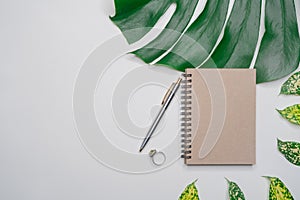 Creative flatlay with fashion object on white background