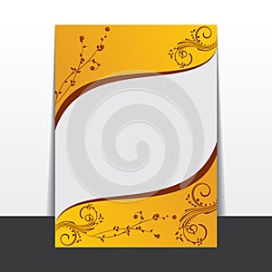 Creative floral leaflet design