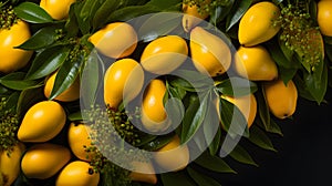 Creative food summer lemons fruits banner