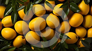 Creative food summer lemons fruits banner