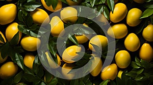 Creative food summer lemons fruits banner