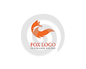 Creative fox head logo symbol vector design