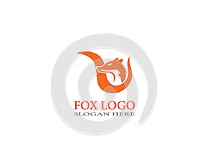 Creative fox head logo symbol vector design