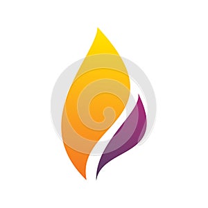 Creative full color fire flame logo design