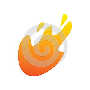 Creative full color motion fire flame logo design