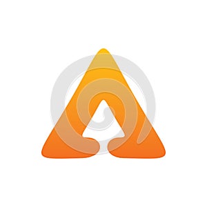 Creative full color triangle arrow aero pyramid logo design