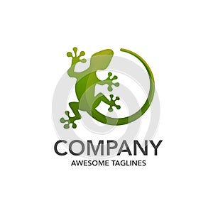 Creative gecko logo vector