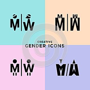 Creative gender icons for designers