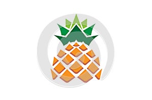 Creative Geometric Pineapple Fruit Logo