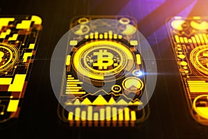 Creative bitcoin background