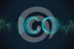Creative glowing ICO wallpaper