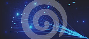 Creative glowing lines background. Big data and technology concept.