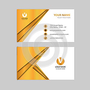 Creative gold color business card design
