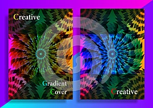 Creative Gradient Cover. Minimal covers or posters design template. Abstract shapes with vibrant gradients