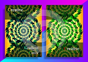 Creative Gradient Cover. Minimal covers or posters design template. Abstract shapes with vibrant gradients