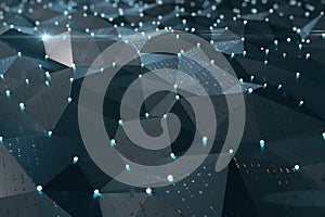 Creative gray polygonal backdrop