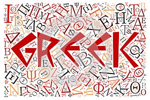 creative Greek alphabet texture background