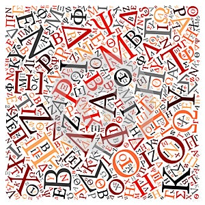 creative Greek alphabet texture background