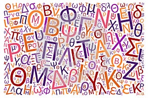 creative Greek alphabet texture background