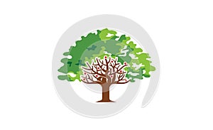 Creative Green Big Tree Nature Logo