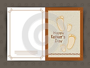 Creative greeting card for Fathers Day celebration.