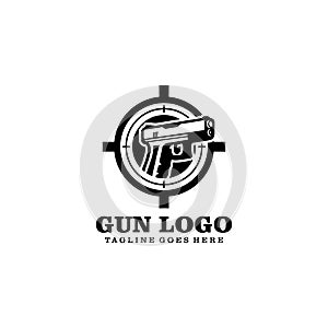 Creative Gun logo Design Vector Art Logo