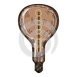 Creative hand-drawn light bulb illustration